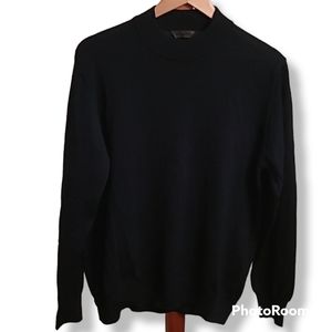 Dalmine Black Extrafine Merino Wool Sweater